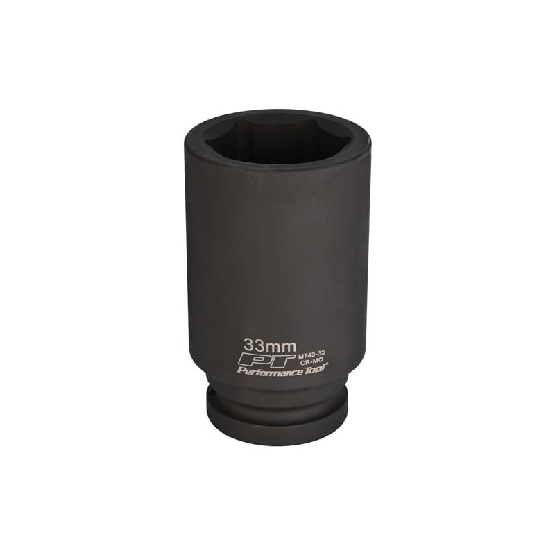 Performance Tool M743-33 3/4-Inch Drive 33mm Deep Wall Impact Socket