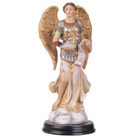 ICE ARMOR 5" H Archangel Gabriel Statue The Messenger Angel Holy Figurine Religious Decoration Office Desk/Home/Living Room/Table Decor, Perfect House Warming Gifts for New Home