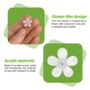 Pack of 10 White Mini Flower Hair Clips, Flower Hair