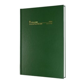 Collins 2025-2026 Financial Year Diary - A4 Two Days to a Page Planner - Green