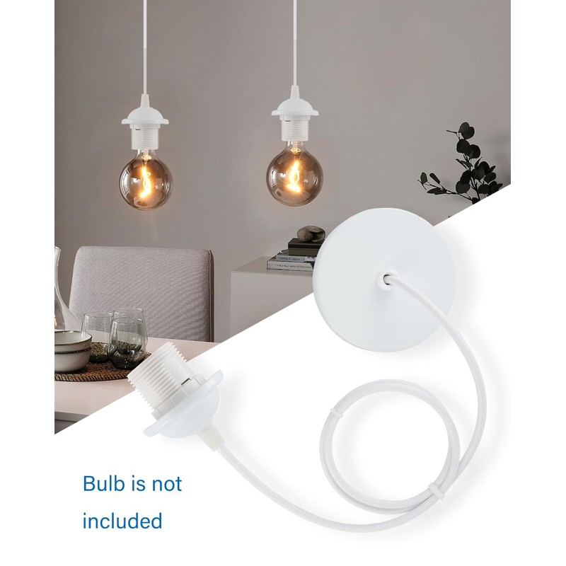 Vecys 1PCS Pendant Light Fitting,Ceiling Fitting Set with 100cm Adjustable