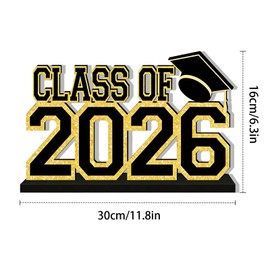 2026 Graduation Decorations Graduation Centerpieces for Tables 2026 Black and Gold Party Decor Tiered Tray Decor for High School & College Grad Party