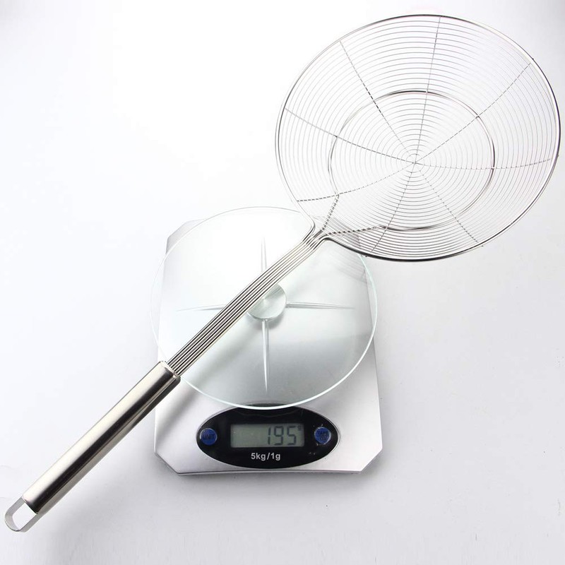YFWOOD 7.9 Inch Spider Strainer Skimmer, Reinforced Double Coil Wire