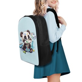 Flashideas Cute Panda Kids Backpack Set 3Pcs with Lunch Box Pencil Case Toddler Bookbag Kids Backpack for Girls Cute Book Bag Kindergarten Elementary Kids Backpack