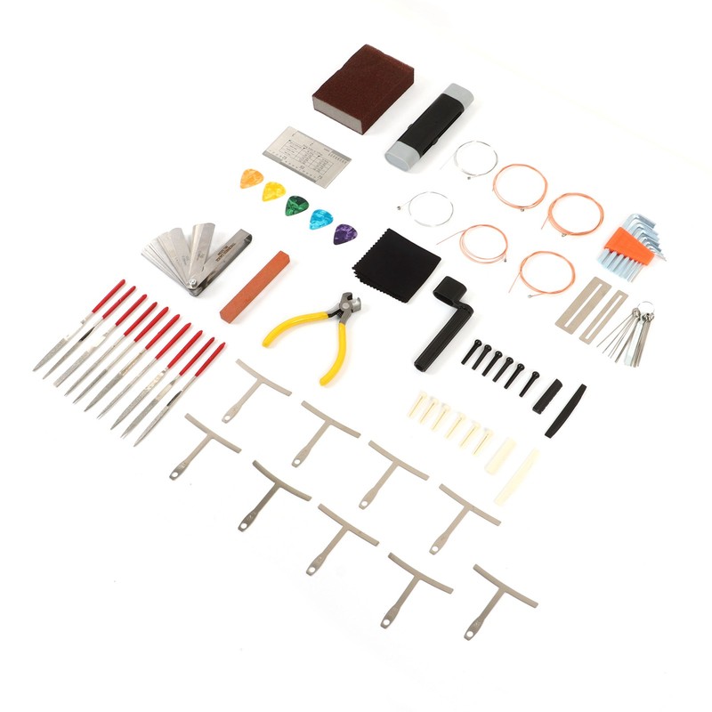 Guitar Tool Kit Bridge Pin Saddle Nut File Radius Ruler