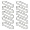 Pilikoll 10 Pcs Oval Perforated Tart Ring Set for DIY
