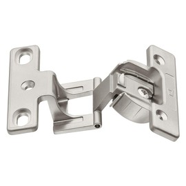 Gedotec Carvan Hinge for 16-23 mm Door Thickness Hinge for Screwing | Pot Hinge for Wooden Doors in Homes - Carvan & Furniture Construction | Nickel-Plated Steel | 1 Piece - Pot Hinges for Overlapped