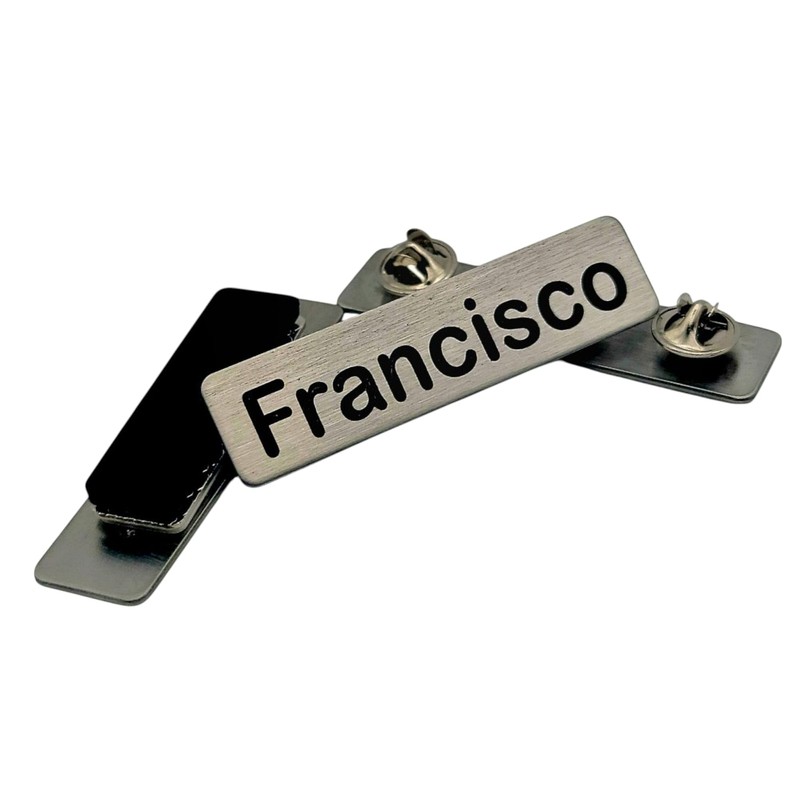 Uniform Name Badge, Military/Police Style with Clutch or Magnet Back,