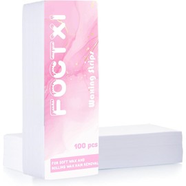 FOCTXI 200 Wax Strips Large Non-Woven, Waxing Strips Use with Soft & Hard Wax, Suitable for Legs, Arms, Bikini & Body, 8'' x 2.75''