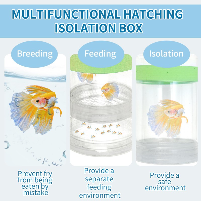 CAPASTEC Suspensions Breeder Box, Floating Mesh Isolation Fish Tank Separator