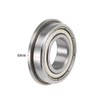 uxcell Flanged Ball Bearings 12x24x6mm Double Shielded Chrome Steel Bearing,