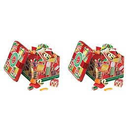 Hammond's Candies - Old Fashioned Christmas Holiday Classics Mix Hard Candy in Decorative Tin, Includes Assorted Ribbon, Pillow, & Hard Candies, Handcrafted in the USA