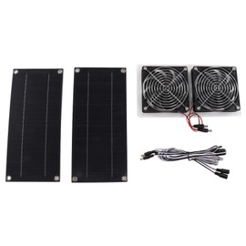 Solar Panel Fan Kit Waterproof Portable Environment Friendly Solar Exhaust Fan for Outdoor 100W 12V Double Panel
