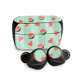 MightySkins Glossy Glitter Skin Compatible with Jabra Elite 85T - Watermelon Patch | Protective, Durable High-Gloss Glitter Finish | Easy to Apply and Change Styles | Made in The USA