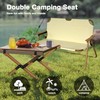 Fadidio Patio Loveseat 2-Person 45" Outdoor Loveseats Folding Camping Bench