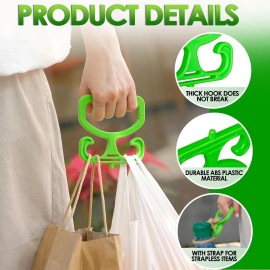 Unbranded 2-Pack Grocery Bag Carrier Handle – Heavy Duty Plastic Bag Holder for Shopping