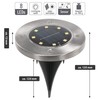 Solar Ground Spotlight with 8 LEDs White Stainless Steel Recessed