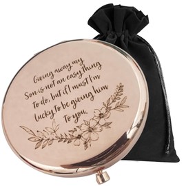 Bride Gift from Mother in Law on Wedding Day, Gift for Future Daughter in Law Gift Ideas, Daughter in Law Wedding Day Gift, Rose Gold Compact Mirror, Soon to be Daughter in Law Gifts