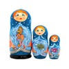 Little Fishes 3-Nest Matreshka Wooden Nesting Dolls Set, Coastal -