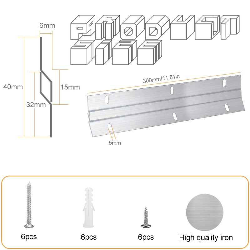 Z-Clamps for Hanging, Heavy Duty 30 cm Suspension System, Interlocking