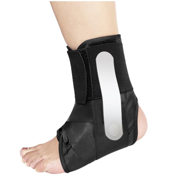 Lace Up Ankle Brace for Women Men - Adjustable Ankle