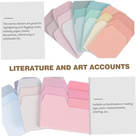 LALAFINA Pastel Gradient 6 Pack Memo Stickers Cute Designs School Stickers Book Notes
