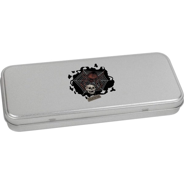 Azeeda 'Trapped in the Midnight Web' Metal Hinged Stationery Tin/Storage