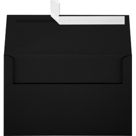 A10 Invitation Envelopes (6 x 9 1/2) w/Peel & press - Midnight Black (50 Qty.) by Envelopes.com