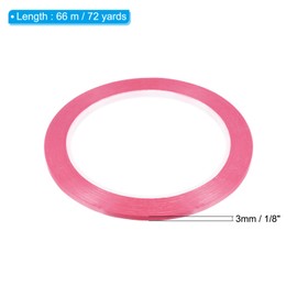 PATIKIL 1/8" Whiteboard Tape, 4 Pack Thin Dry Erase Tape for Graphic Chart Marking DIY Art, Pink