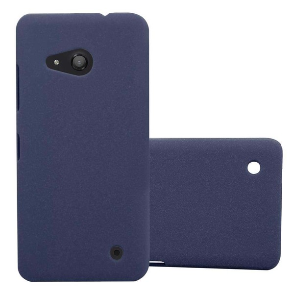 cadorabo Case works with Nokia Lumia 550 in FROSTY BLUE - Shockproof and Scratch Resistent Plastic Hard Cover - Ultra Slim Protective Shell Bumper Back Skin