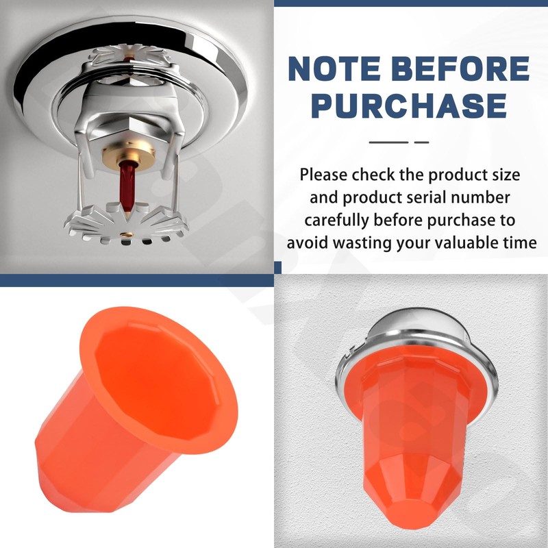 30 Pcs Fire Sprinkler Covers With Magnet Orange for Ceilings