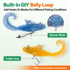 POWJOY 5in Pre-Rigged Curly Tail Swimbaits with Hidden Hook &