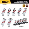 Titan 66860 7-Piece 1/4-Inch Drive SAE Auto Flex Universal Socket