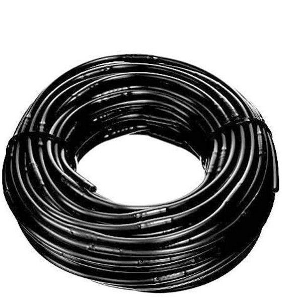 (50' ft Roll) Drip Irrigation Line 1/4" Tubing Roll, 6" Emitter Spacing .52 GPH, Color Black (.170 ID x 240 OD) - Will Work from Gravity Feed (50' Foot Roll)
