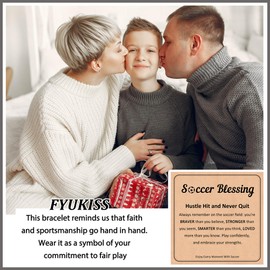 FYUKISS Soccer, Soccer Gifts, Soccer Bracelets Accessories Stuff for 7/8/10/11/12/13 Year Old Teen Son Grandson Friend Gift Ideas