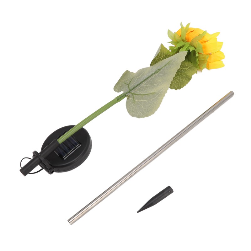 2Pcs Sunflower Solar Lights IP65 Waterproof Low Power Consumption LED