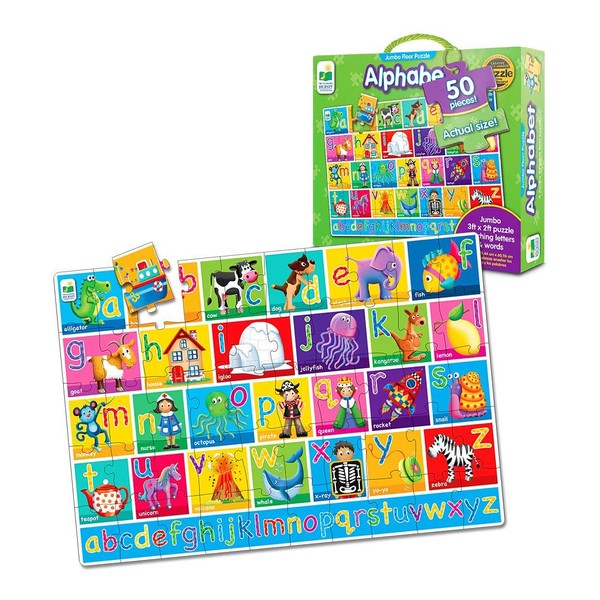 The Learning Journey: Jumbo Floor Puzzles - Alphabet - Extra Large Puzzle Measures 3 ft by 2 ft - Preschool Toys & Gifts for Boys & Girls Ages 3 and Up