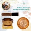 Ohm Store Tibetan Singing Bowl Set with Healing Mantra Engravings