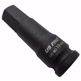 19mm M19 x 78mm 1/2" Drive Extra Long Impacted Allen hex Key Socket