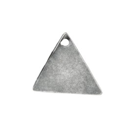 Yummy Treasures 1 Hole Sterling Silver Ox Hammered Triangle Charms Drops 13mm (10) mtl147W