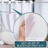 White Split Shower Curtain for Bath Transfer Benches, Polyester Fabric