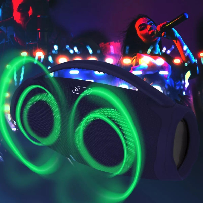 Maíz Bocina Bluetooth Recargable Usb Inalambrica Luz Led Portatil