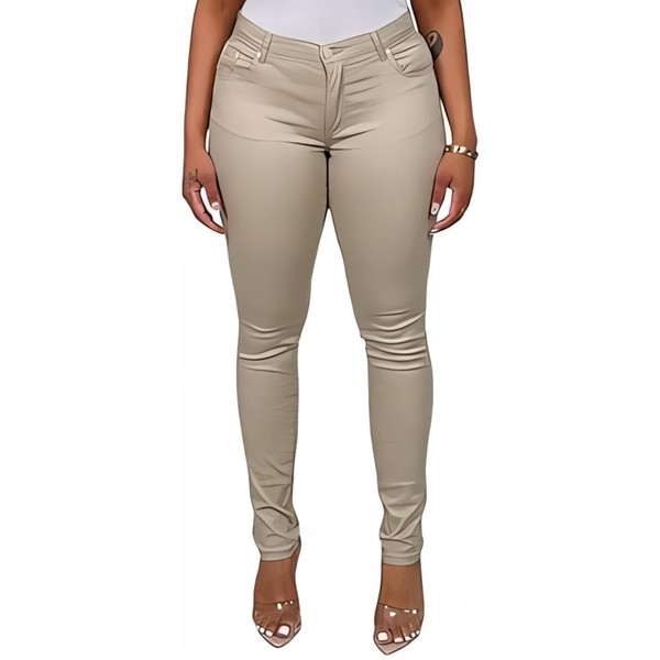 Access Junior's Uniform Skinny Pants (Khaki, 3/4)