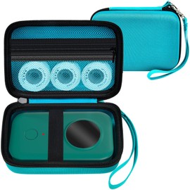 Case Compatible with Phomemo D30 D35 M02/ M02S/ M02 for NELKO Label Maker, for NIIMBOT for JADENS for Memoking for SUPVAN Labeler Sticker Storage Holder Tape Paper Roll (Box Only)(Deep Green)