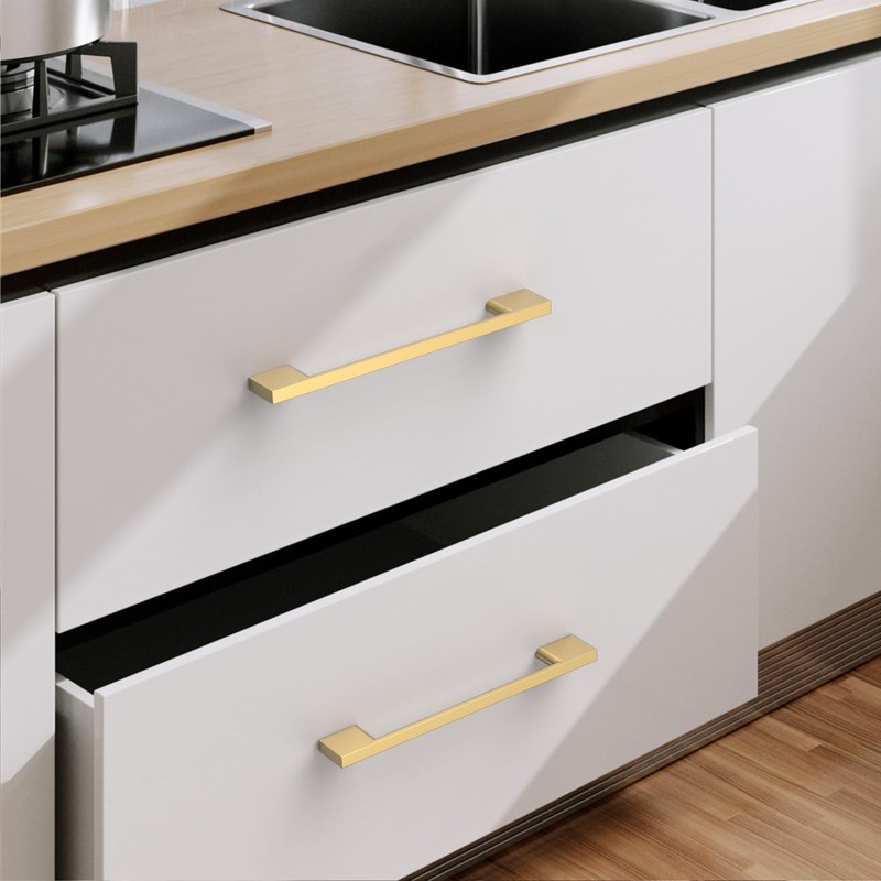 9BUILD 10 Pack Champagne Bronze Cabinet Pulls 5 Inch Cabinets