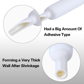 XHF 1/8 Inch 3:1 Waterproof White Heat Shrink Tubing 20 Ft Marine Grade Wire Cable Adhesive Lined Tube Insulation Seal Against Moisture Corrosion and Air Leakage