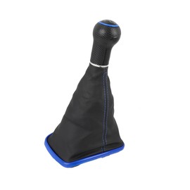 TUCKBOLD 5 Speed 12mm Inner Hole Dia Gear Shift Knob Gaiter Boot Cover PVC Leather Blue for Volkswagen Mk4 Golf GTI R32 99-05 1J0711113EG Automotive Parts