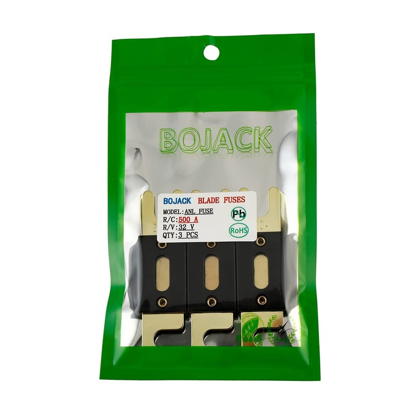 BOJACK 500 Amp 32 VDC ANL Blade Fuse for car