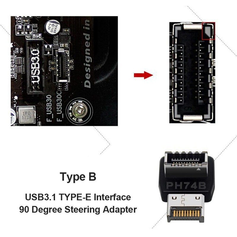 2 x USB 3.2 Front Panel Internal Connector Type E