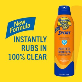 Banana Boat Banana Boat Sport Ultra SPF 30 Sunscreen Spray Twin Pack | Banana Boat Sunscreen Spray SPF 30, Spray On Sunscreen, Water Resistant Sunscreen, Oxybenzone Free Sunscreen Pack, 6oz each